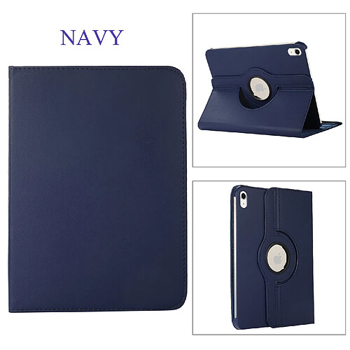 Xeptio Housse bleue Apple iPad 10,9 pouces 2022 4G/5G rotative 360 degres - Etui bleu coque protection iPad 10eme generation - Accessoires pochette iPad 10