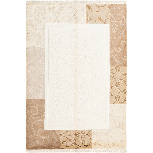 Vidal Tapis de laine 203x140 beige Darya