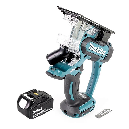 Makita DSD 180 T1 Scie plaque de platre sans fil 18 V + 1x Batterie 5,0 Ah - sans chargeur