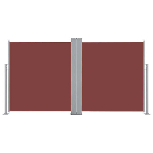 Helloshop26 Auvent paravent store brise-vue latéral rétractable de patio jardin terrasse balcon protection visuelle écran 100 x 600 cm marron 02_0007401