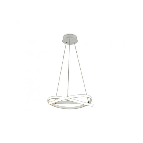 Luminaire Center Suspension LED intégré Infinity blanc 1 ampoule 40cm