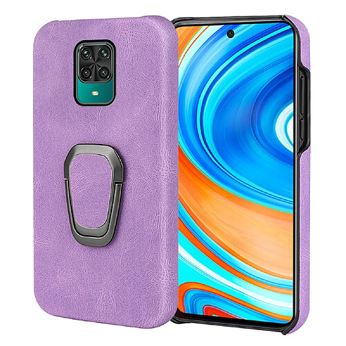 Coque en TPU + PU avec béquille violet pour votre Xiaomi Redmi Note 9 Pro/Redmi Note 9 Pro Max/Redmi Note 9S