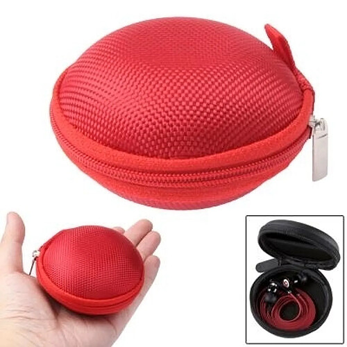 Wewoo Etui Casque / Ecouteurs rouge pour / écouteur Boîte de sac de transport de style grille