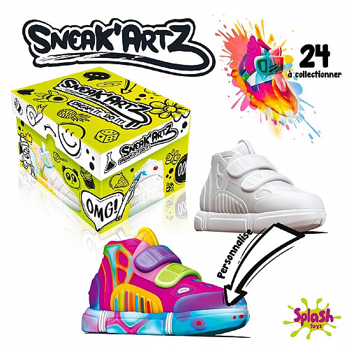 Splash-Toys Sneak'Artz Shoebox - 1 Basket a customiser + accessoires - modele aléatoire