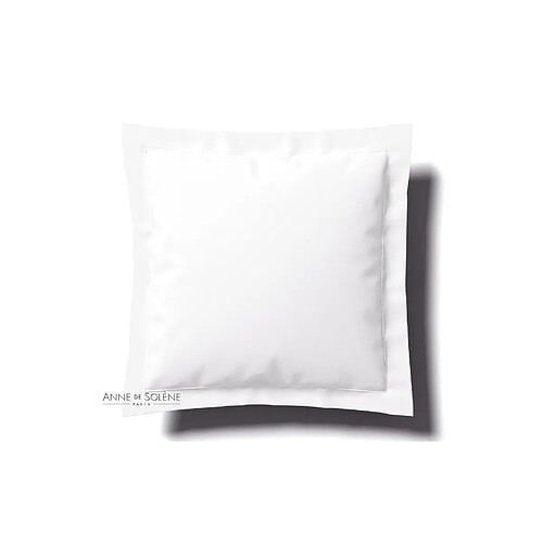 Taie Uni Blanc Percale Anne de Solène 65 x 65