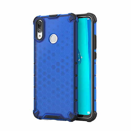 Wewoo Coque PC + TPU antichoc en nid d'abeille pour Huawei Y9 2019 Bleu