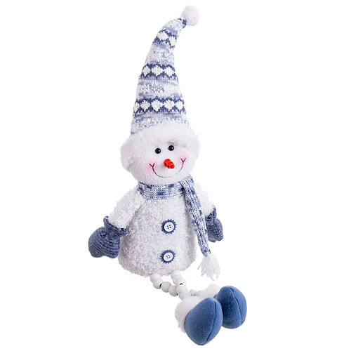 BigBuy Home Bonhomme de Neige Blanc 18 X 10 X 48 CM