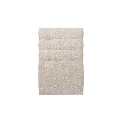 Sommeil de plomb Tete de lit Capitonnée Bouclette Beige L 90 cm - Ep 10 cm rembourré