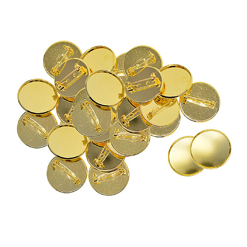 30pcs 25mm Support de Broche Epingles Base de Badge pour Décoration Sacs Vêtements