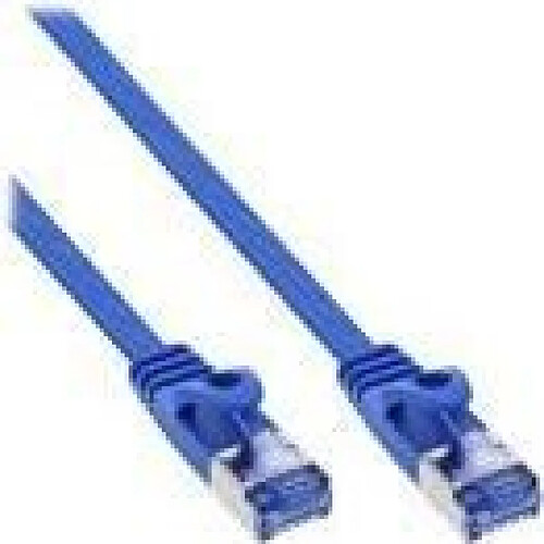 INLINE - Patch-Kabel - RJ-45 (M) zu RJ-45 (M) - 1 m - U/FTP, PiMF - CAT 6a - geformt, flach - Blau