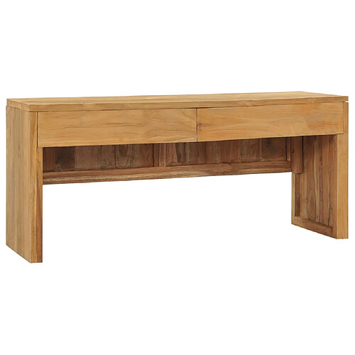 vidaXL Meuble TV 100x35x45 cm Bois de teck massif