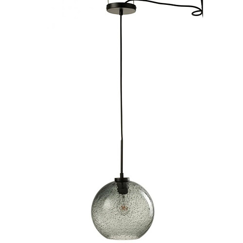 Dansmamaison Lampe Boule Pois Verre Gris Large