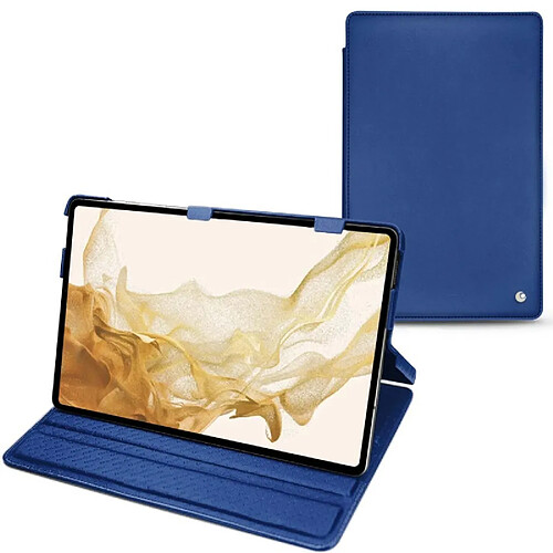 Housse cuir Samsung Galaxy Tab S8 - Rabat horizontal - Bleu océan ( Nappa - Pantone #15458a) - NOREVE