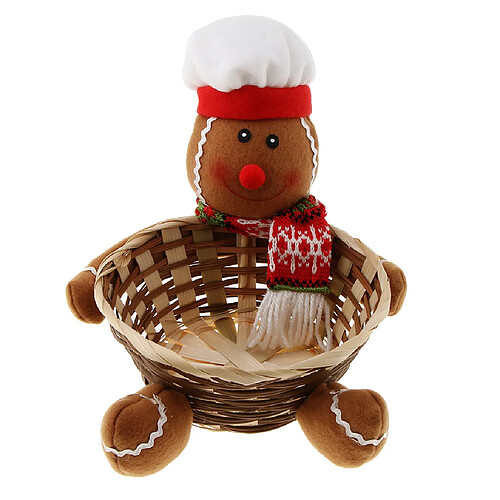 cadeau de noel bonbons rangement panier maison fête table decor homme en pain d'épice