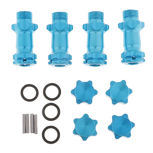 Métal 17mm Hex Hub 30mm Extension Extension plus long combinateur pour voiture RC Bleu