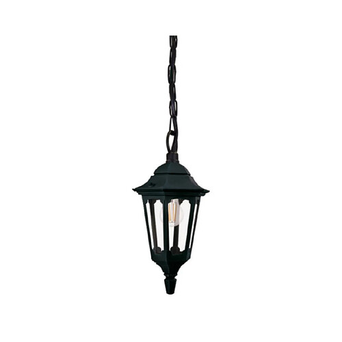 Elstead Lighting Suspension extérieur Parish Verre transparent,fonte d'aluminium Noir