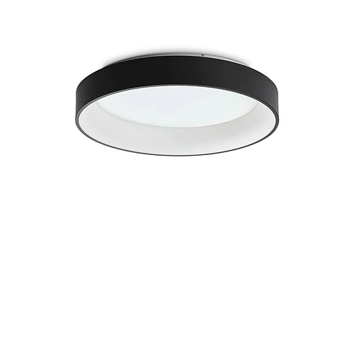 Ideal Lux Semi-Encastré LED Ronde 60cm Intégré Noir, 3000K, Non-Dimmable