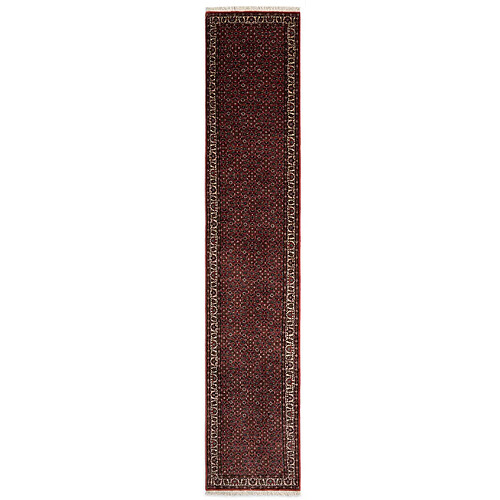 Vidal Tapis de couloir en laine 395x70 rouge Bidjar