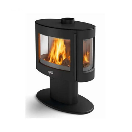 Poêle à bois fonte 9kw coggia noir - 388142000053 - GODIN