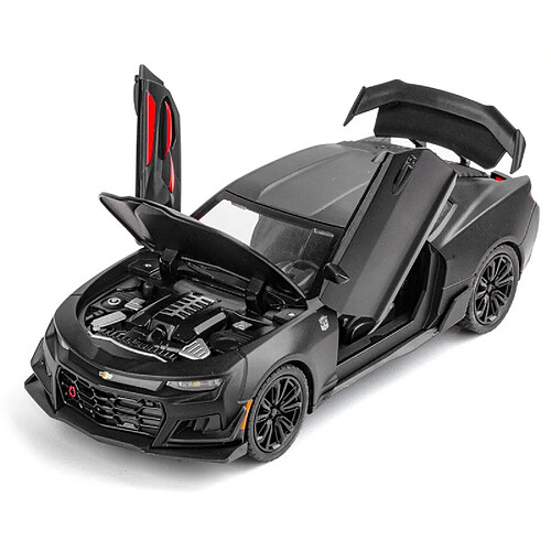 Universal 1/24 alliage moule moulage voiture de sport modèle voiture jouet simulation son et lumière tirer en arrière collection de jouets cadeaux pour enfants | Voiture jouet moulée sous pression (noir)