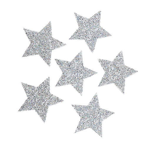 6Pcs Star Design Iron Sur Patch Pour Vêtements T-Shirt DIY Applique AB Coloré