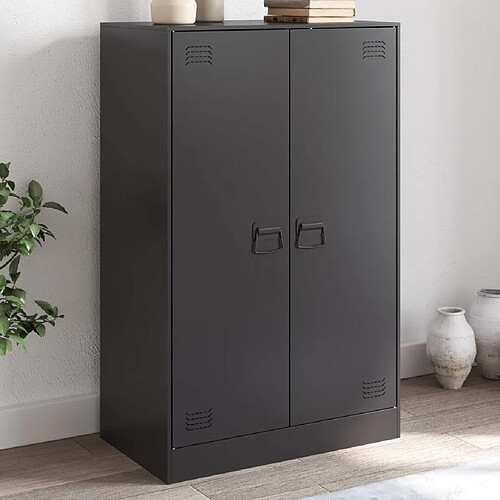 vidaXL Buffet noir 67x39x107 cm acier