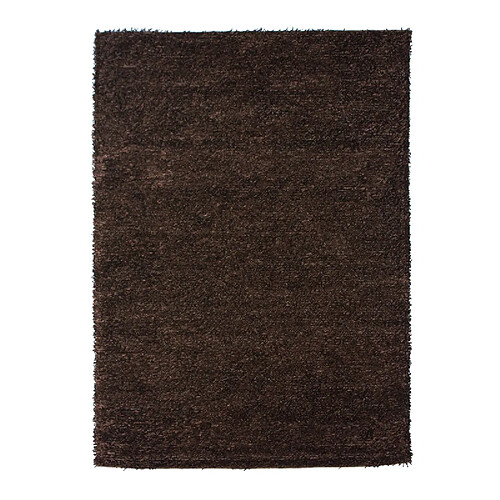 Thedecofactory LUXE - Tapis à poils longs toucher soyeux chocolat 160x230