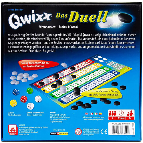 NSV - 4042 - QWIXX Das Duell - Jeu de dés