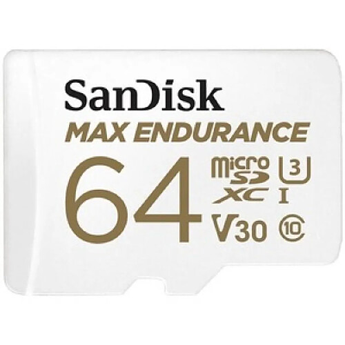 sandisk max endurance microsdhc 64gb card with adapter noir noir Noir