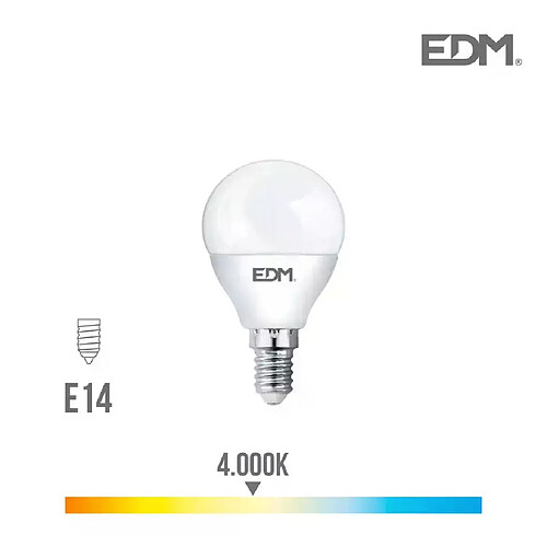 Edm Ampoule LED E14 7W équivalent à 45W - Blanc Naturel 4000K