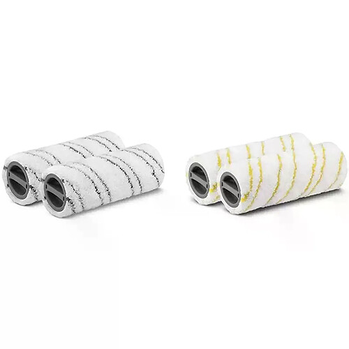 Jeu de rouleaux humide et sec pour aspirateur Karcher FC3 FC5 2.055 – 007.0 et 2.055 – 006.0, 4 pièces