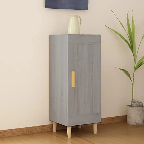 vidaXL Buffet Sonoma gris 34,5x34x90 cm Bois d'ingénierie