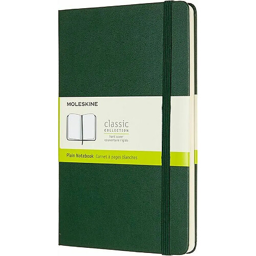 Moleskine Carnet blanc grand format rigide vert myrte