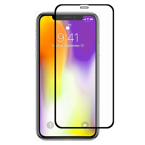 Protecteur écran en verre trempé 0.26mm 9H 2.5D bord de l'arc noir pour votre Apple iPhone XS Max