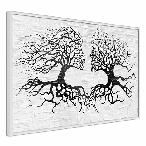 Paris Prix Affiche Murale Encadrée Like the Old Trees 90 x 60 cm Blanc