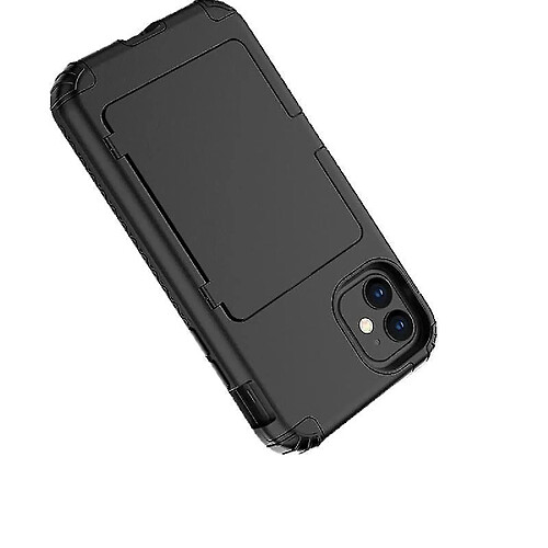 Universal Case de téléphone anti-drop YH-Card-Silicone, Cas de téléphone avec miroir cosmétique, adapté à la série iPhone X (noir)