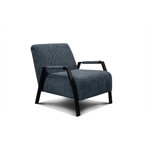 Courtois Laville Fauteuil fixe tissu bleu - Kobe