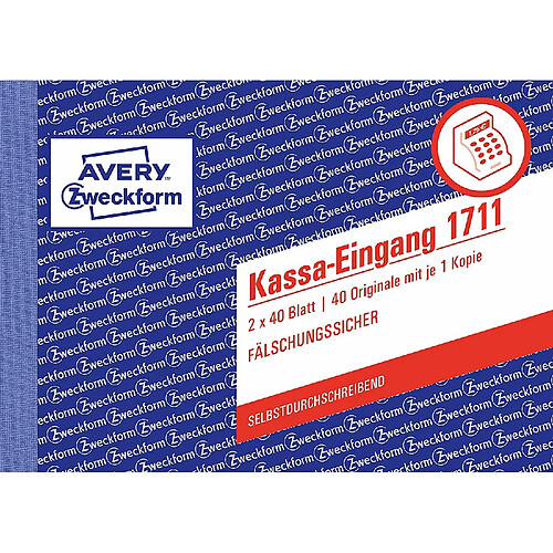 Avery Dennison Zweckform 1711 Cash Out A6 SD 2 x 40 feuilles