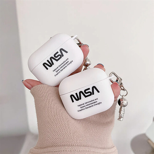 GUPBOO Airpods Coque Housse Étui Protecteur Compatible pour AirPods Pro-lettres de la nasa givrées ins