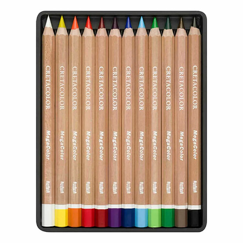 Raphael 12 crayons de couleur Megacolor Ø 6,4 mm