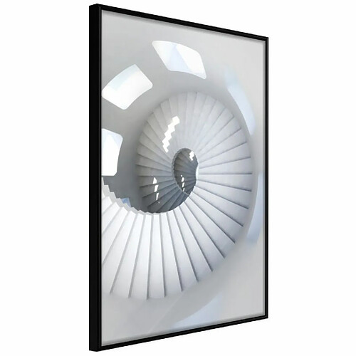 Paris Prix Affiche Murale Encadrée Spiral Stairs 40 x 60 cm Noir