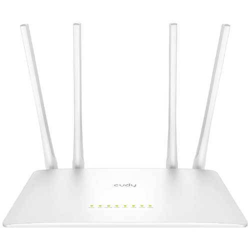 Cudy WR1200 Routeur WiFi Intelligent AC1200 Dual Band - 1x Port Wan 100/10 Mbps et 4x Ports Lan 100/10 Mbps - 4 Antennes Externes