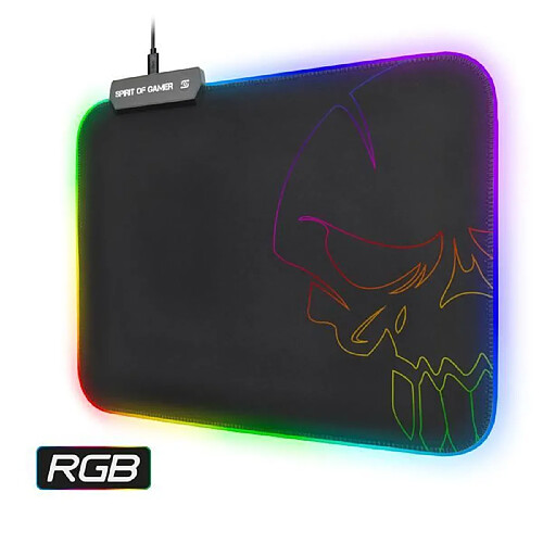 Spirit of Gamer Tapis de souris GAMER RGB LED Antidérapant S.O.G RGB GAMING Skull - M SPIRIT OF GAMING MULTICOULEURS