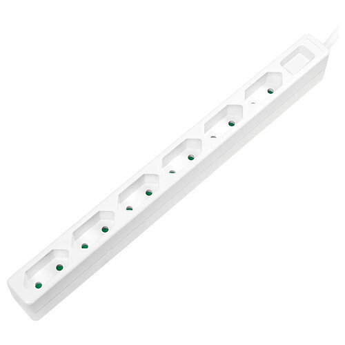 LogiLink Multiprise Euro 6 Prises - Blanc