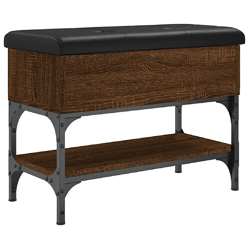 Maison Chic Banc à chaussures | Meuble de rangement à chaussures Meuble d'Entrée chêne marron 62x32x45 cm bois d'ingénierie -MN36078