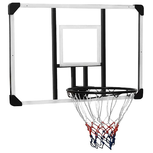 vidaXL Panneau de basket-ball Transparent 106x69x3 cm Polycarbonate