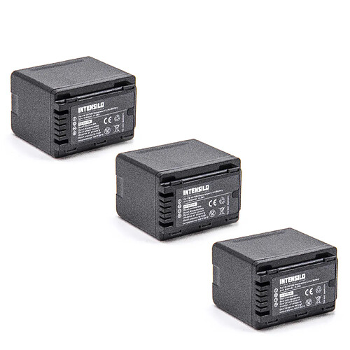 vhbw 3x Li-Ion batterie 4040mAh (3.6V) pour appareil numérique camescope comme Panasonic VW-VBT190