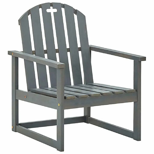 Maison Chic Lot de 2 Chaises de jardin,Fauteuil d'extérieur Gris Bois d'acacia solide -MN67395