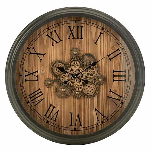 Paris Prix Horloge Murale Design Engrenage 82cm Noir