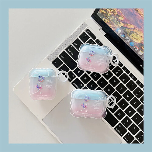 GUPBOO Airpods Coque Housse Étui Protecteur Compatible pour AirPods 3-fille rose dégradé japonais et coréen